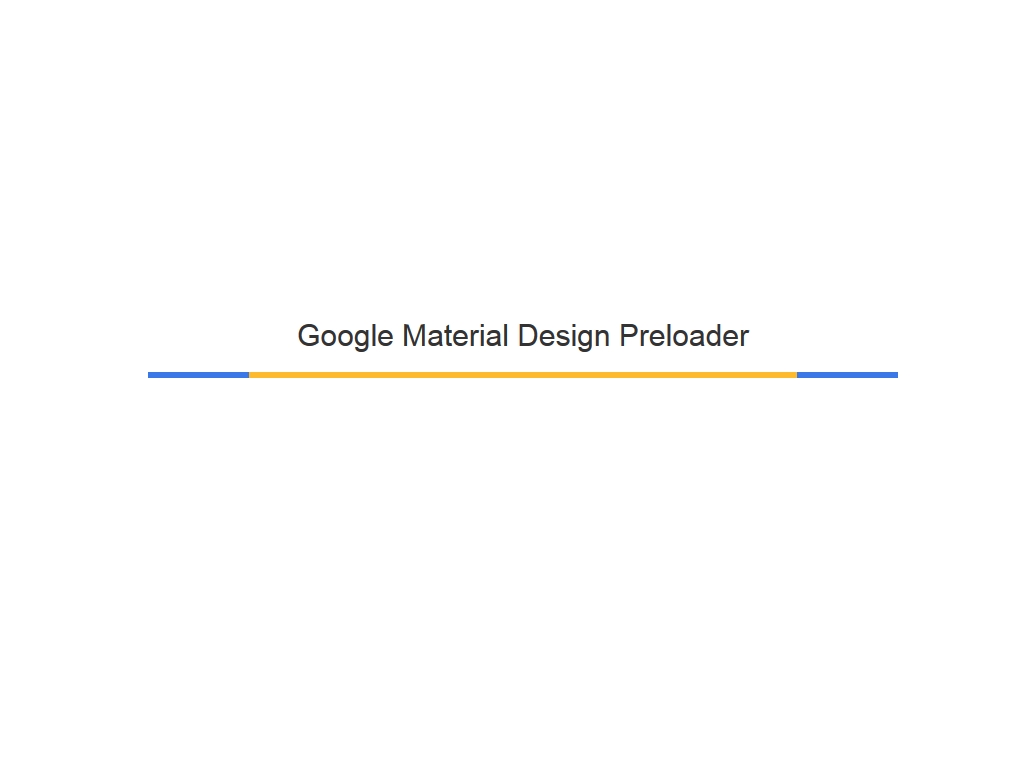 Прелоадер в стиле Материал Дизайн Гугл работающий на свойствах CSS, будет занимать 100% выделенного пространства ширины, демо с Bootstrap.
