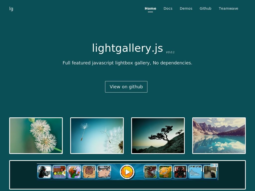 Адаптивная галерея работающая на JavaScript, поддерживается воспроизведение видео и изображений, lightbox gallery на Bootstrap вёрстке.