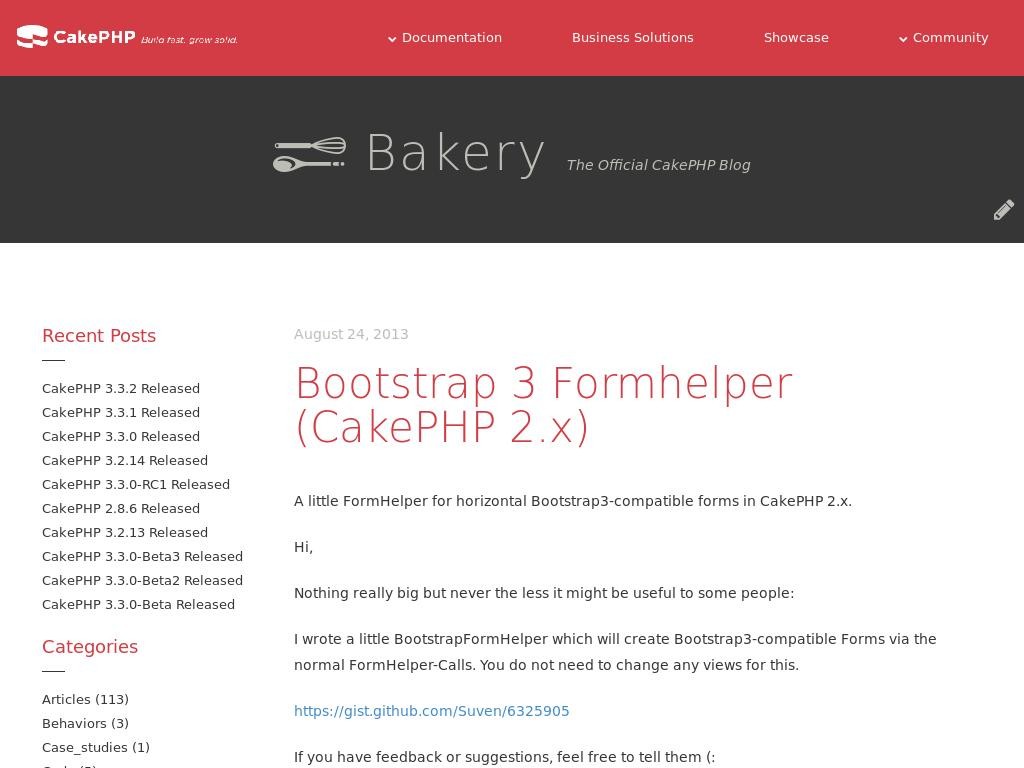 Плагин генерирующий Boostrap 3 стили в cakephp 2.х, just load the helpers in you controller.