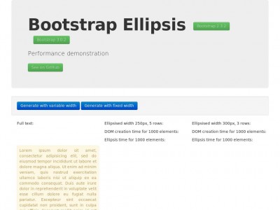 Bootstrap Ellipsis