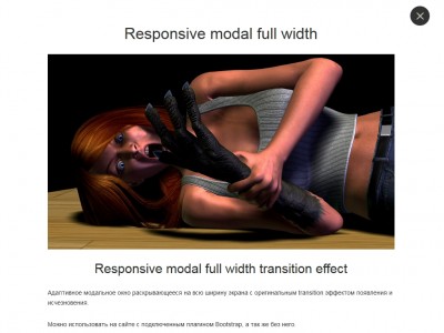 Responsive modal full width