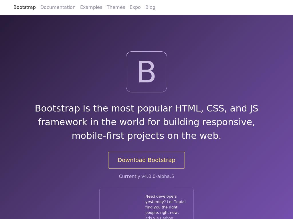 Bootstrap 4 Alpha 5 - Улучшение