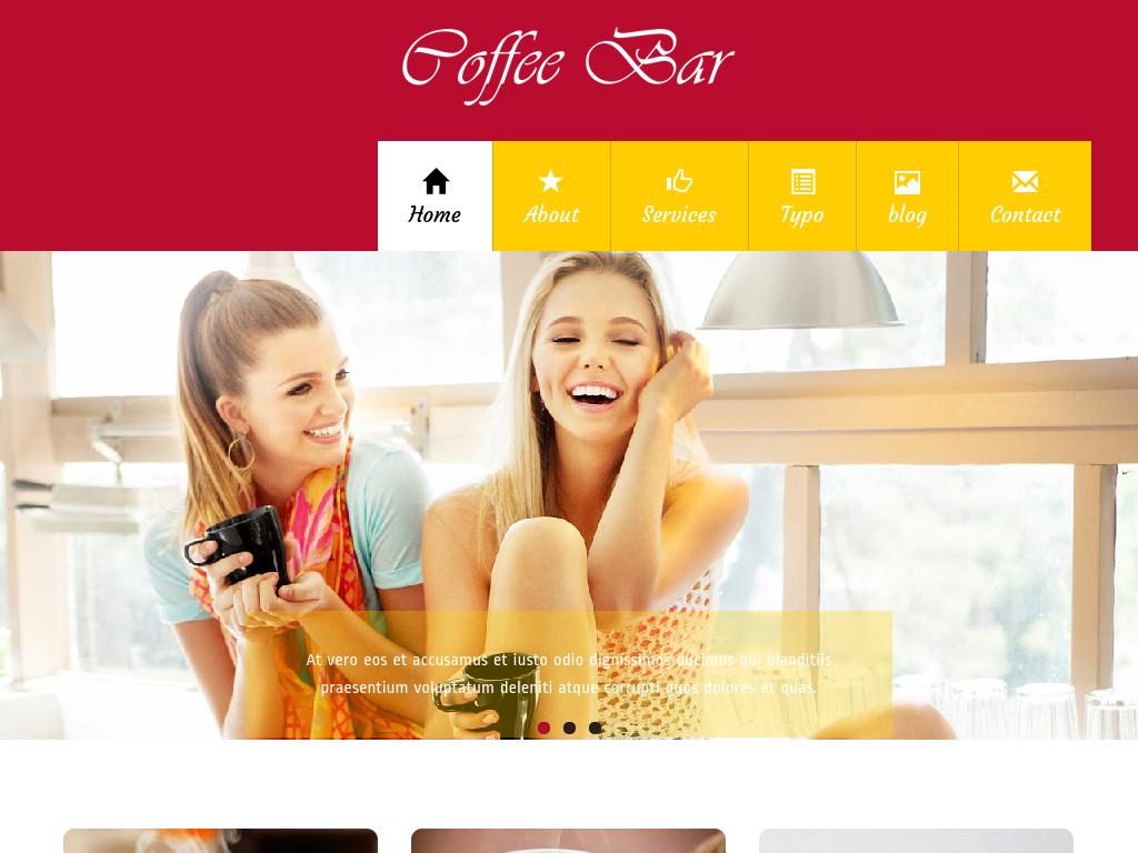 Шаблон клуба любителей кофе, адаптивный HTML шаблон для сайта, используется Bootstrap 3, плагины: FlexSlider и Easing.
