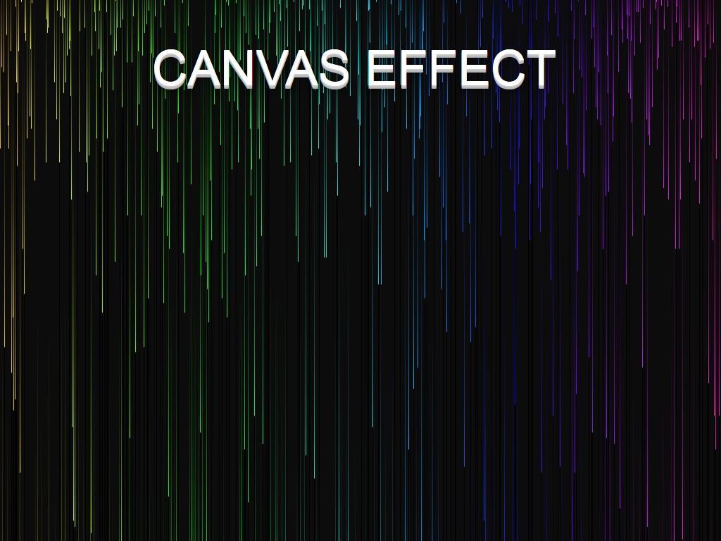 Canvas эффект цветного дождя - Эффекты