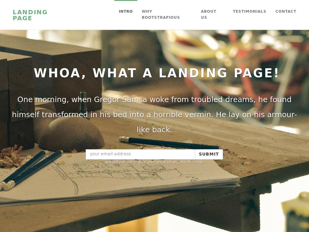 Landing Page Bootstrapious - Лендинг