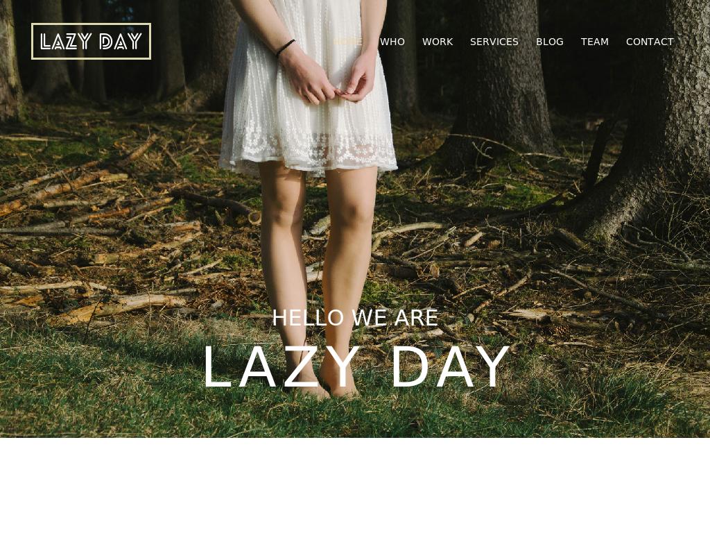 Lazyday - Лендинг