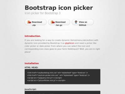 Bootstrap icon picker