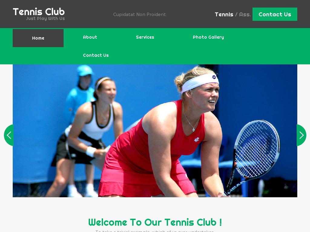 Визитка спортсмена по большому теннису, адаптивный HTML шаблон для сайта с компонентами демонстрации информации, фото и фомы связи, сделан на фреймворке Bootstrap3.