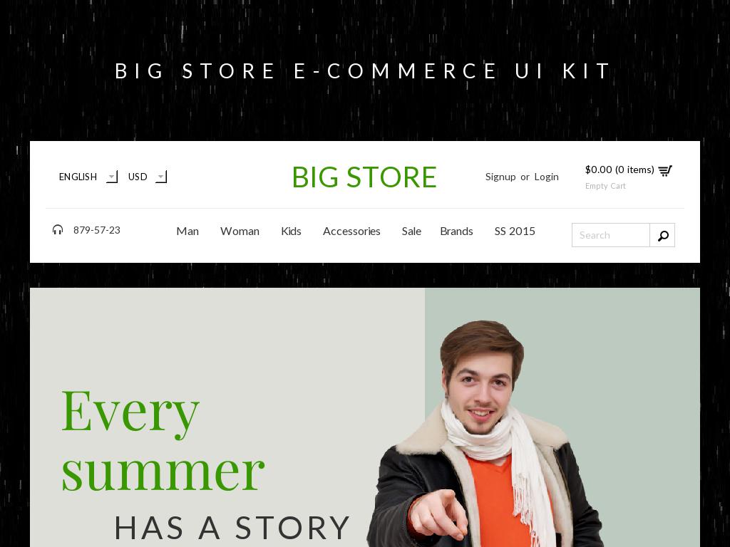 Big Store UI Kit - Лендинг