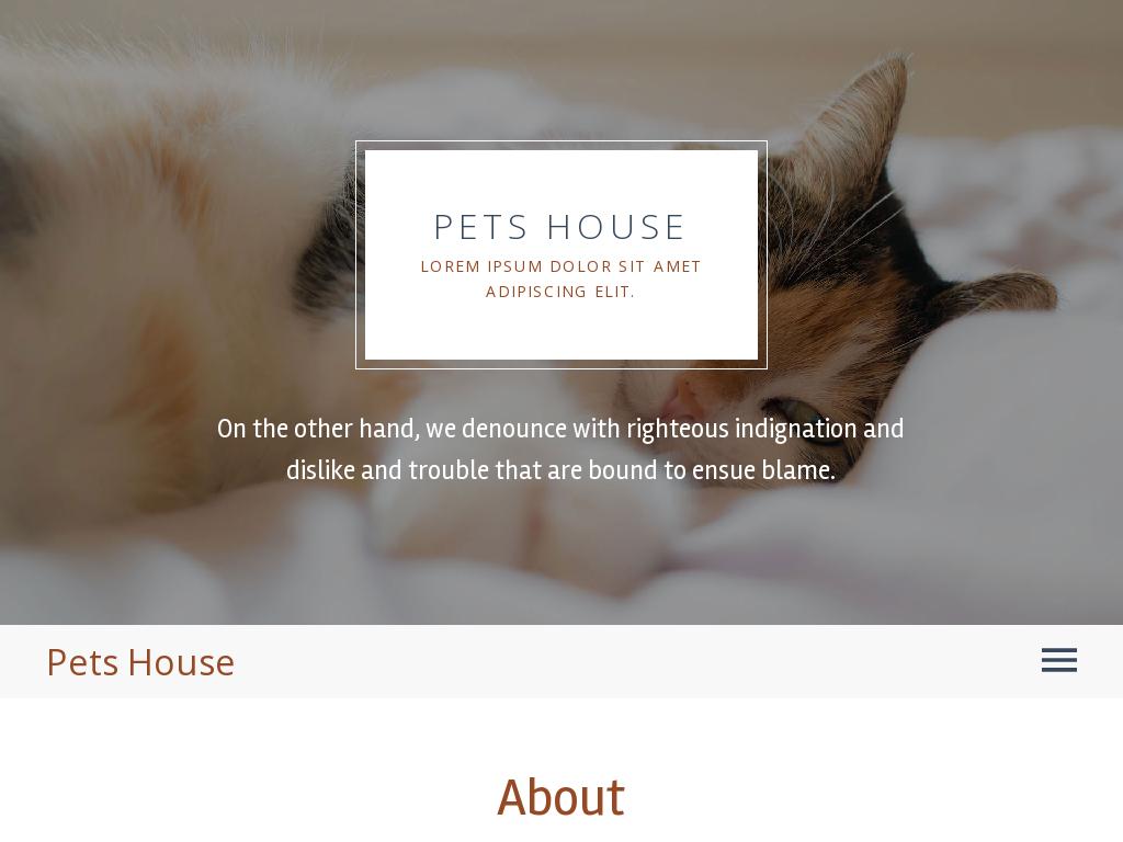 Pets House - Лендинг