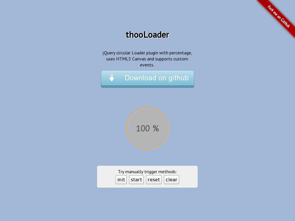 Loader jQuery плагин для добавления и управления круглыми индикаторами загрузки в разных целях, может работать совместно с фреймворком Bootstrap.