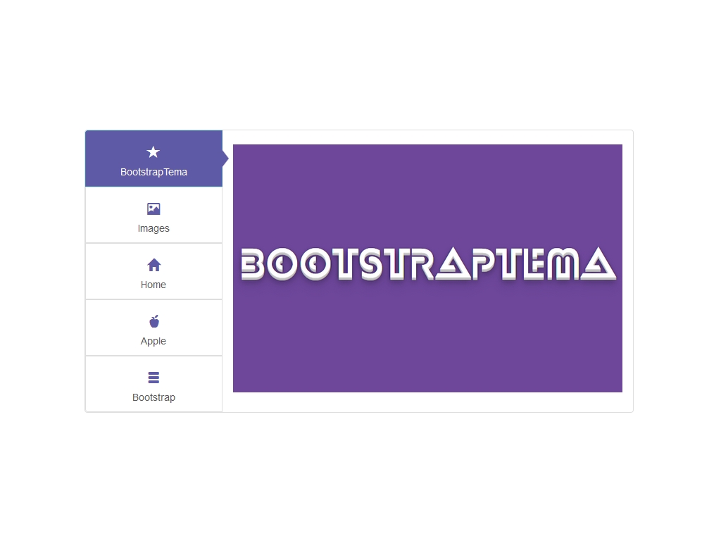 Вертикальный TAB Bootstrap - Элементы
