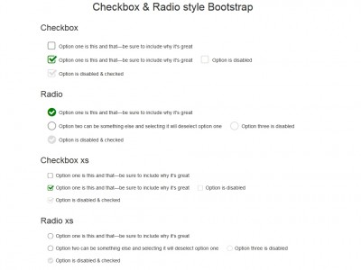 Checkbox & Radio style Bootstrap