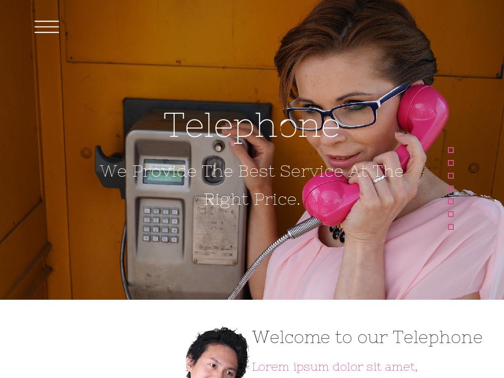 Telephone - Лендинг