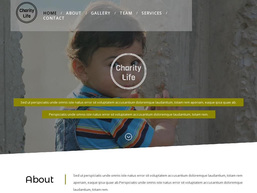 Шаблон для сайта оказывающего благотворительную помощь, HTML вёрстка Bootstrap 3, адаптивный дизайн и эффекты отдельных компонентов шаблона.