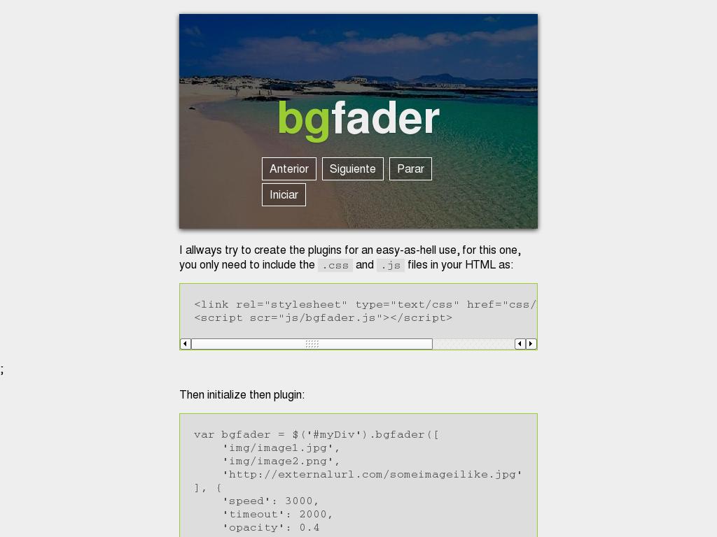 Меняющийся фон как слайдшоу, jQuery плагин для сайта, можно использовать с Bootstrap, минимальный набор настроек, отсутствие элементов навигации слайдами.