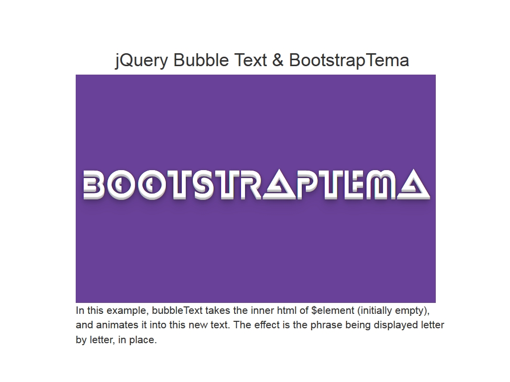 Плагин печатающегося текста, текст передаётся скриптом выбранному тегу, можно изменить скорость и установить значение анимации на повтор, работает с элементами Bootstrap.