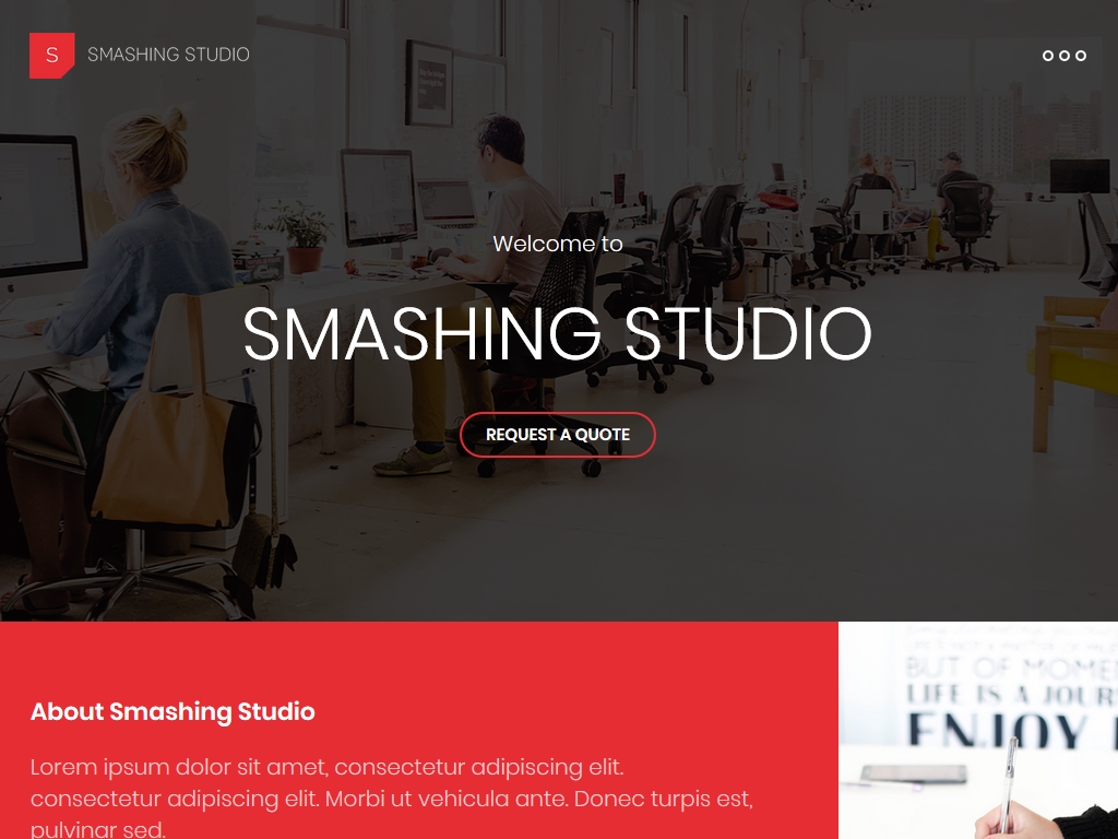 Smashing Studio - Лендинг