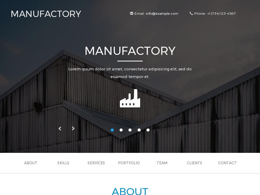 Manufactory - Лендинг