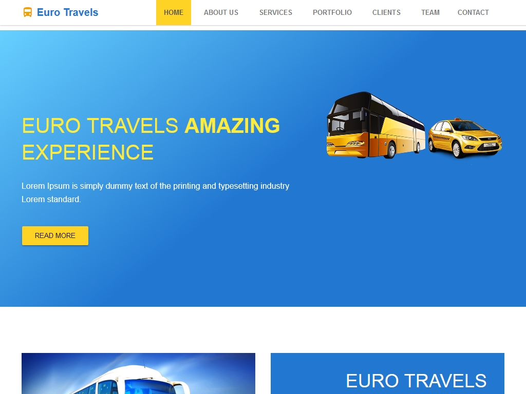 Euro Travels - Лендинг