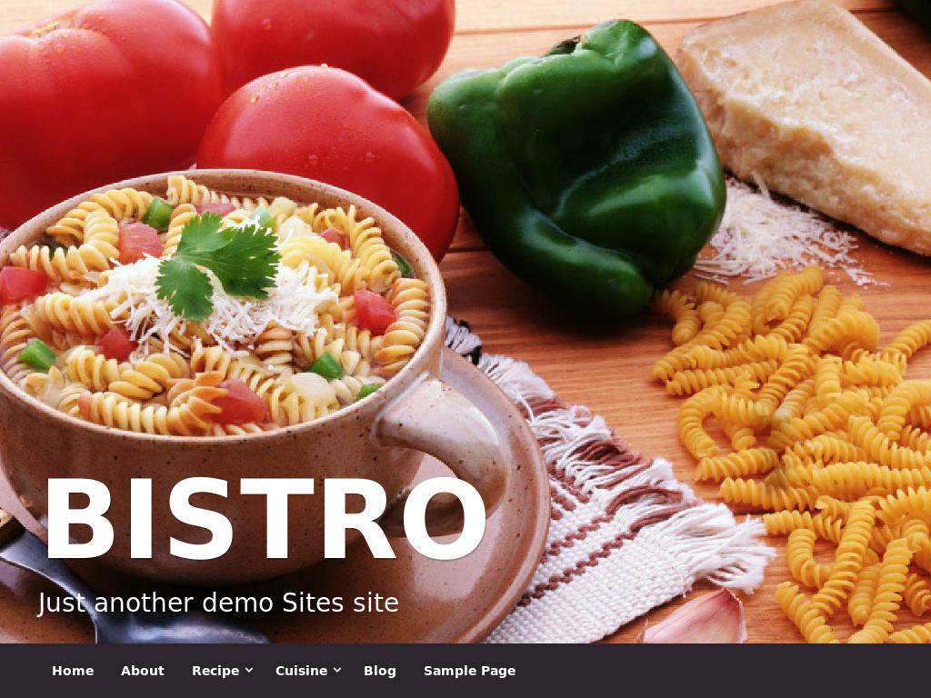 Шаблон портфолио кафе быстрого питания для WordPress, на странице продукта можно выбрать меню, сделан на Bootstrap 3.