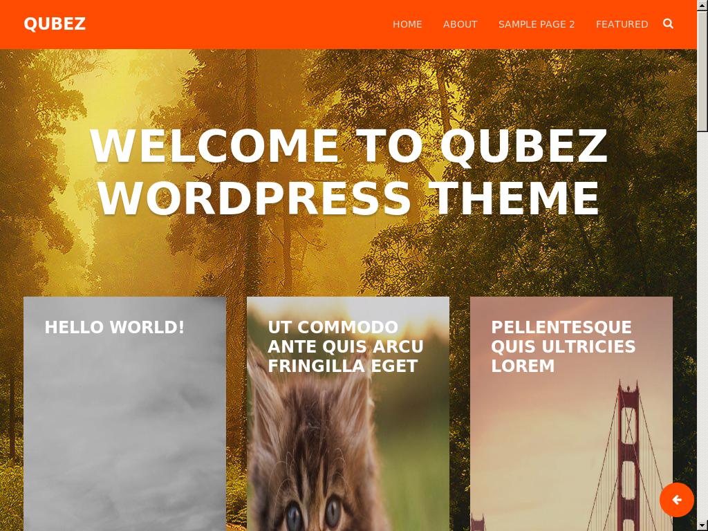Qubez - WordPress - Портфолио