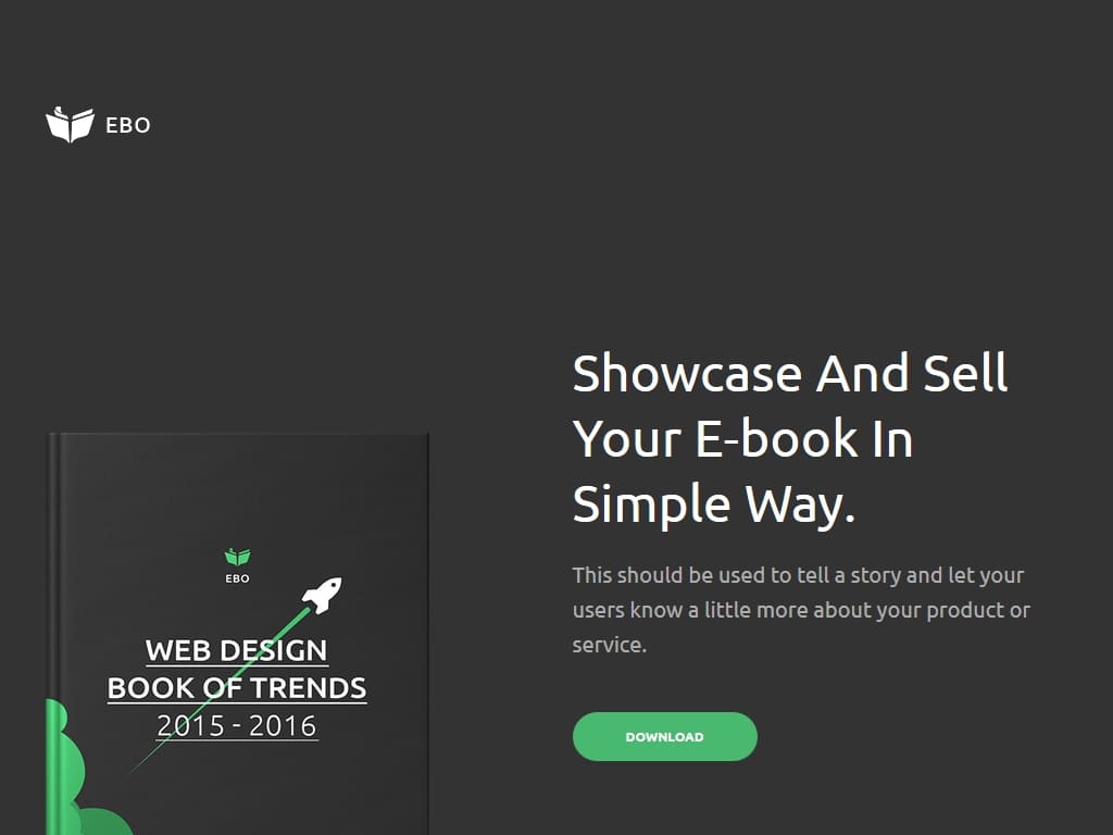 Современный и простой шаблон целевой страницы сайта, он подходит для демонстрации и продажи вашей электронной книги привлекательным и простым способом.