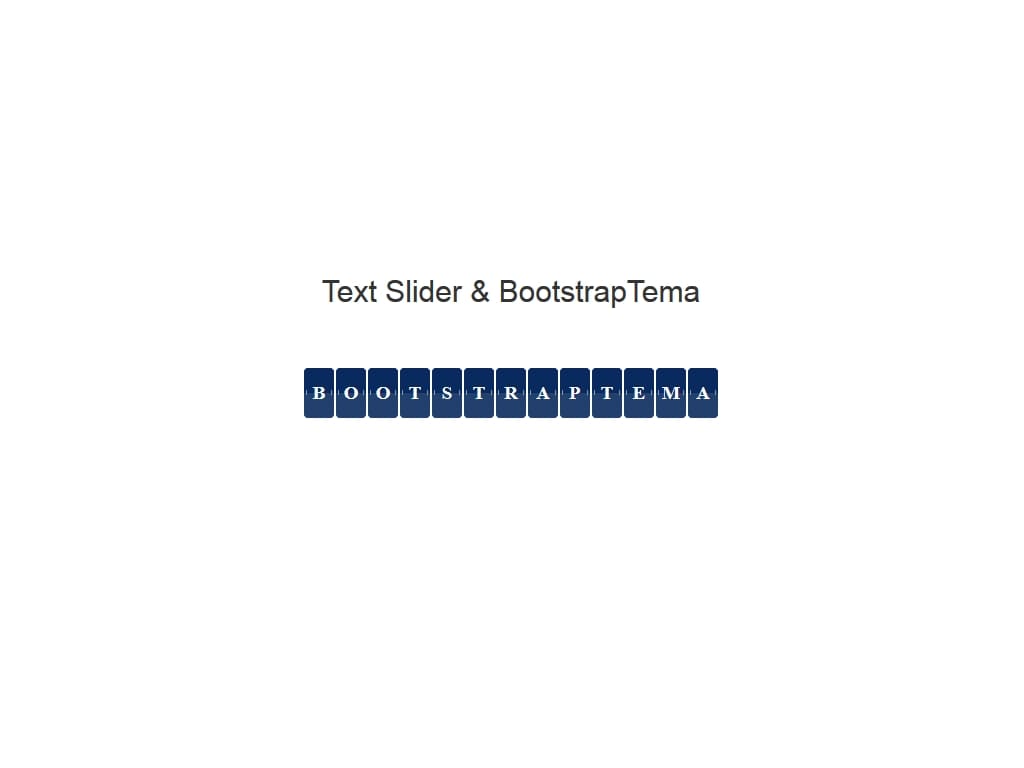 Текстовый слайдер, плагин JQuery для вывода текстовых символов в анимированном слайдере, минималистичный эффект для Вашего сайта.