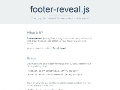Footer Reveal