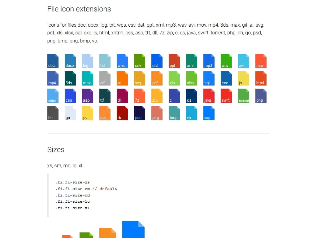CSS file icons - Дизайн