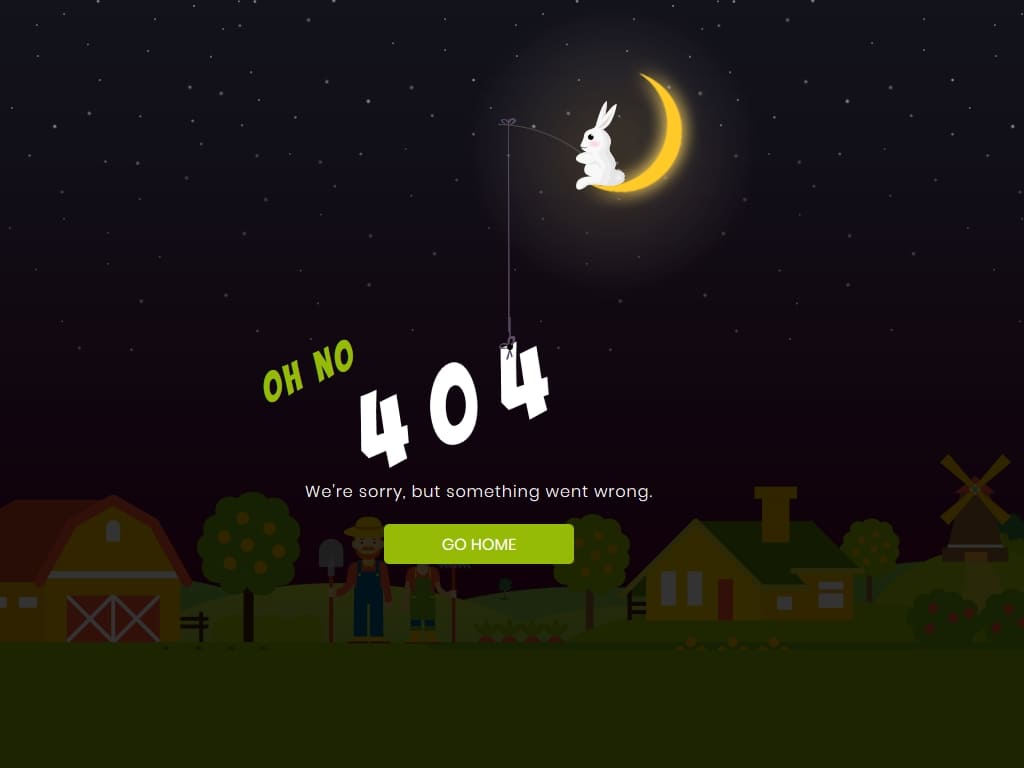 Уникальный и креативный шаблон страницы ошибок 404 для вашего сайта, дизайн меняется в анимированном сюжете, это придаёт шаблону оригинальный подход.