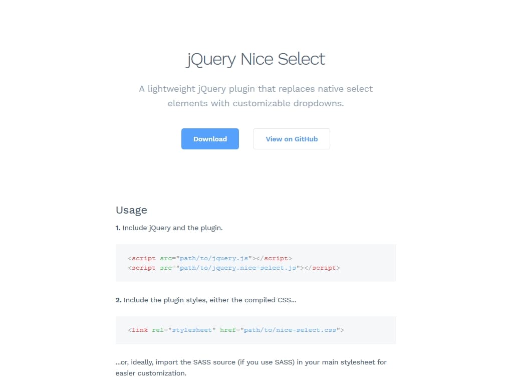 jQuery Nice Select - Дизайн