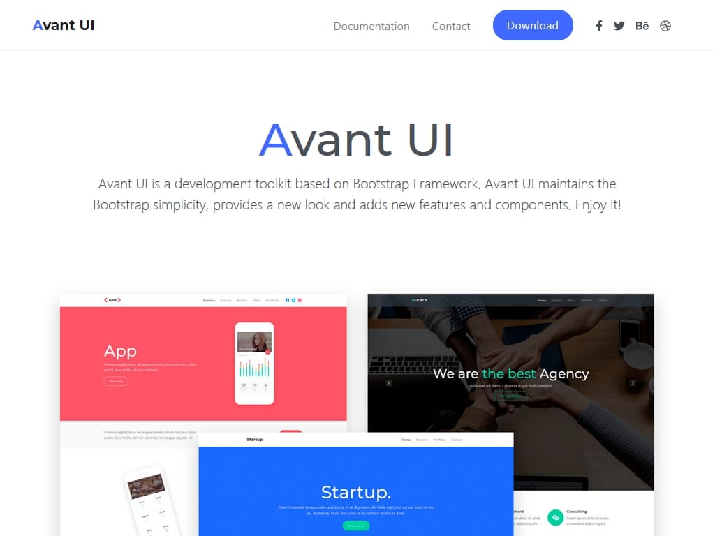 Avant UI - Дизайн