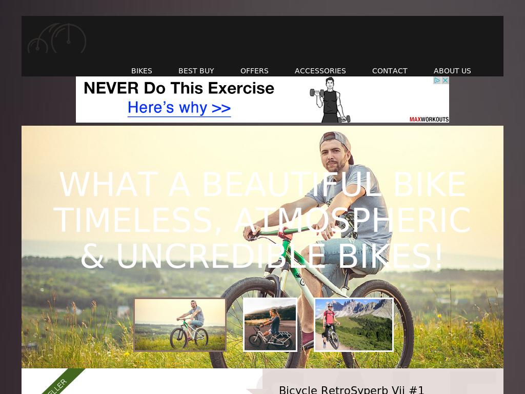 Бесплатный HTML5 шаблон онлайн магазина продажи велосипедов, сделаны готовые страницы демонстрации с фото и отдельного товара для покупки.