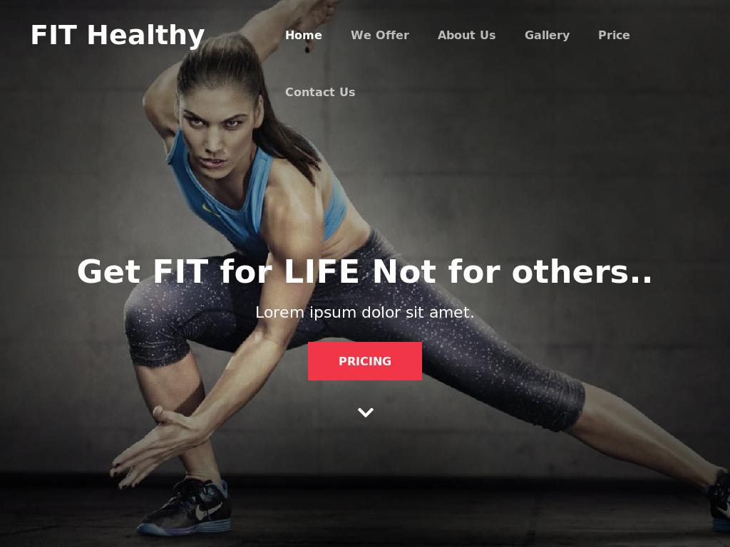 Fit Healthy Fitness - Лендинг