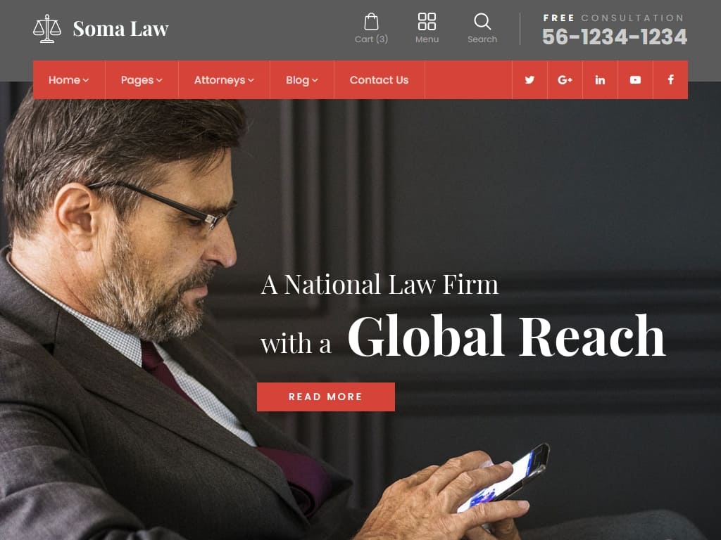 HTML5 шаблон для юристов и адвокатов. Адаптивный , простой, чистый и элегантный многоцелевой шаблон сайта, созданный с помощью Bootstrap, 100% настраиваемость и 100% отзывчивость.