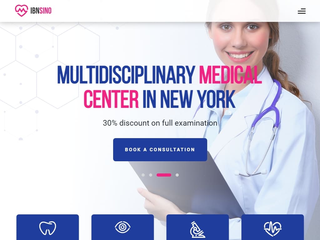 HTML шаблон премиум класса для здравоохранения и медицинской промышленности, с множеством функций и шаблонов страниц для создания сайтов, связанных со здоровьем и медициной.