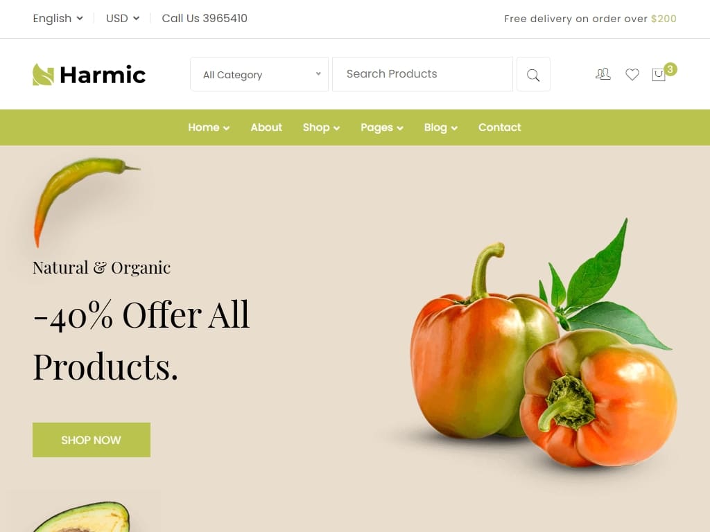 Шаблон идеально подходит для ферм, фермеров, розничной торговли продуктами питания, пищевых компаний, органических продуктов питания, полезных соков, семян, фруктов с 33+ внутренними страницами HTML.