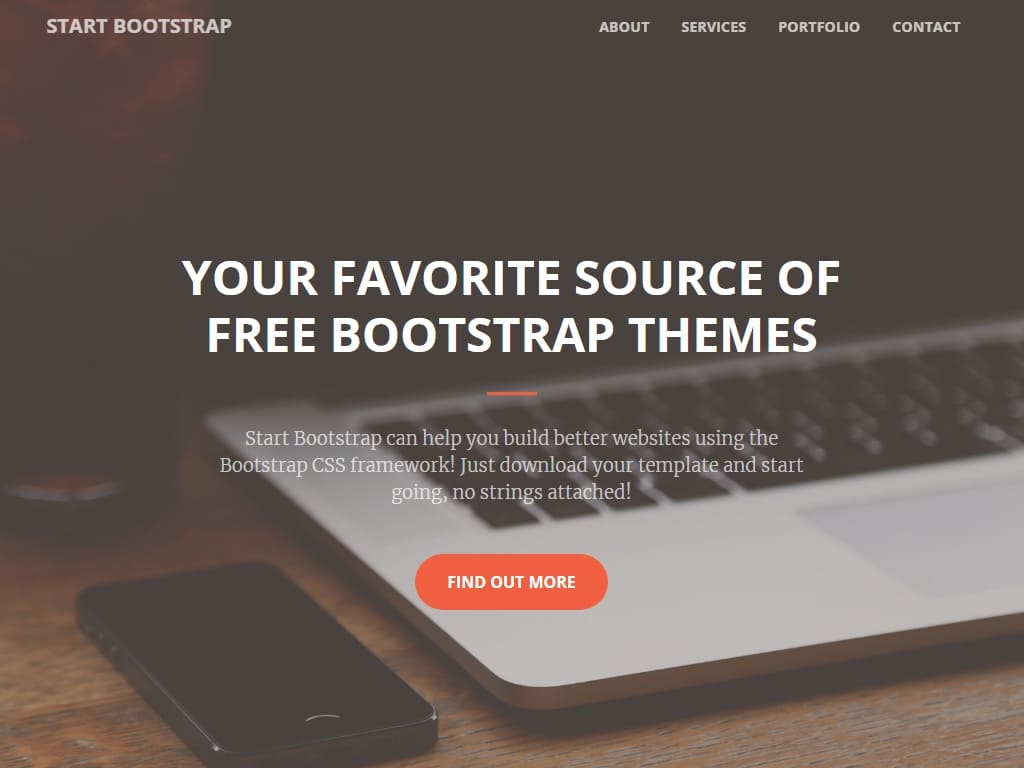 Бесплатный одностраничный шаблон HTML5 для коммерческих сайтов, созданный с использованием новейших технологий, таких как Bootstrap 4.