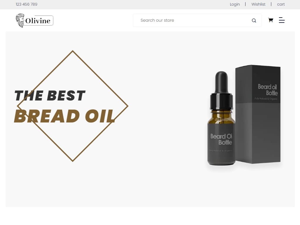 HTML шаблон масло для бороды, современное и потрясающее решение для тех, кто заинтересован в создании интернет магазина по продаже масла для бороды и сопутствующих товаров.