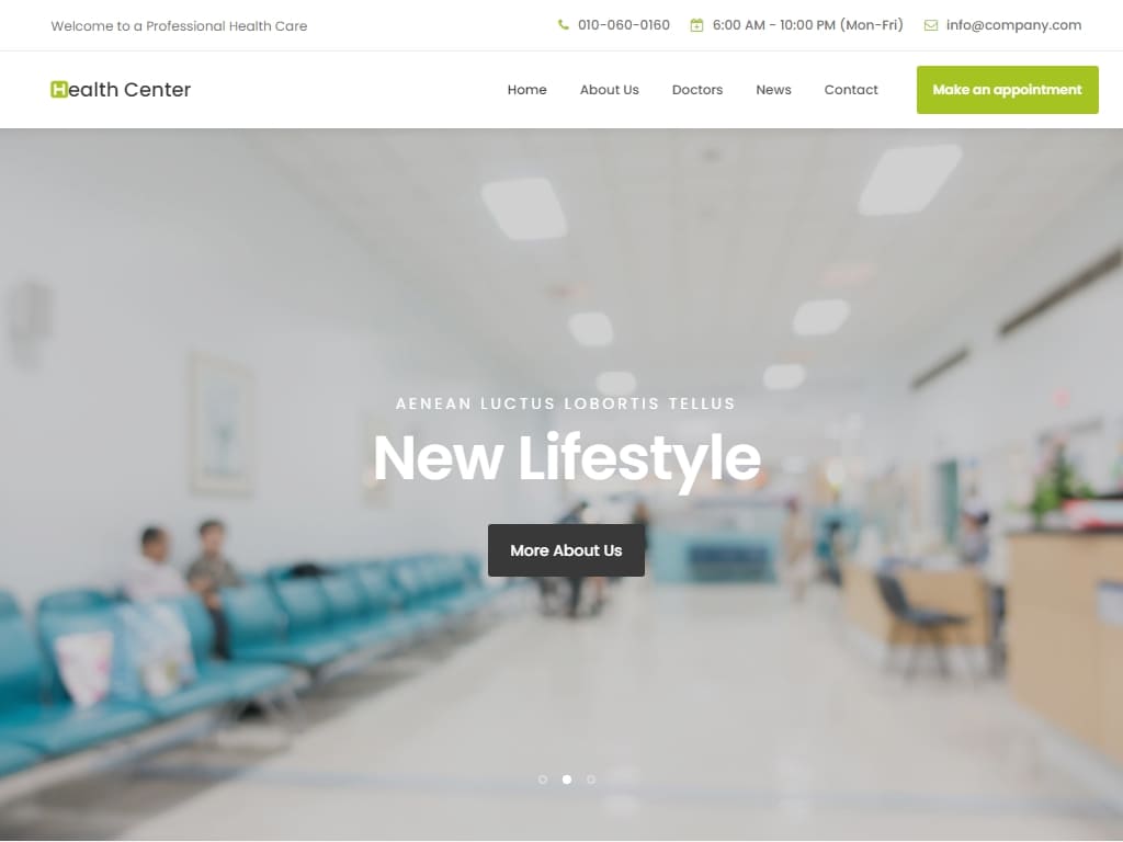 бесплатный медицинский шаблон HTML5 Bootstrap, предназначенный для быстрого создания онлайн присутствия больницы. Это эффективный шаблон с прекрасными компонентами для красивых веб-сайтов.