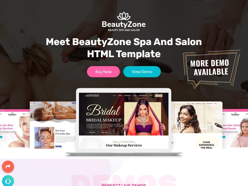 HTML шаблон салона красоты и массажа, подойдет вам, если вы хотите создать веб-сайт для спа, салона, парикмахерской, массажного кабинета или любого вида салонного бизнеса.