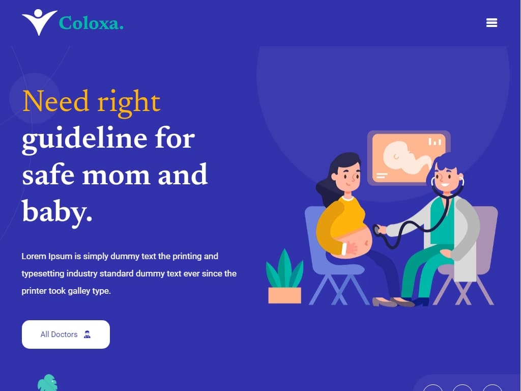 Шаблон основанный на платформе Bootstrap 5, который позволяет вам продвигать свои услуги по уходу за беременными в интернете путем создания не сложного сайта.