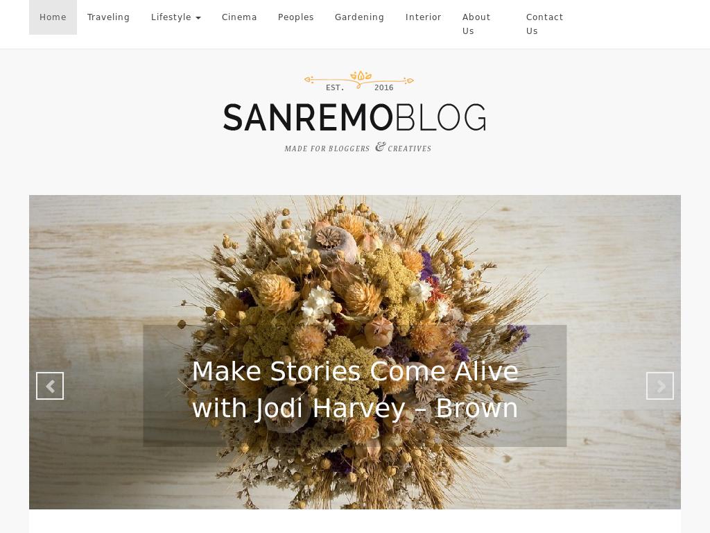 Sanremo - WordPress - Блог