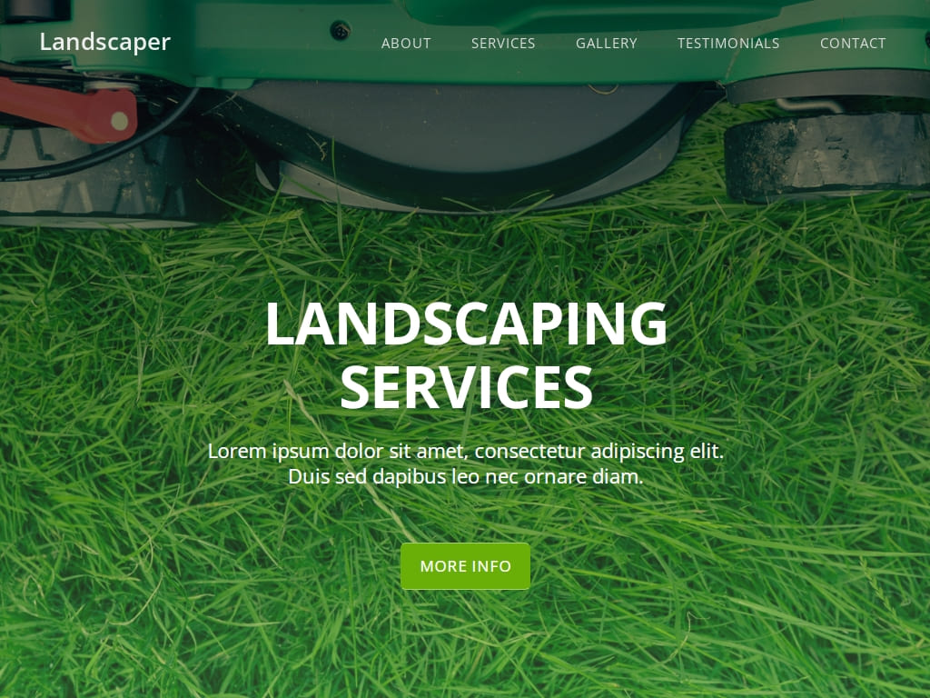 Бесплатный одностраничный HTML5 шаблон для сайта по садоводству и ландшафтному дизайну на Bootstrap, специально разработан для садовых и ландшафтных компаний.