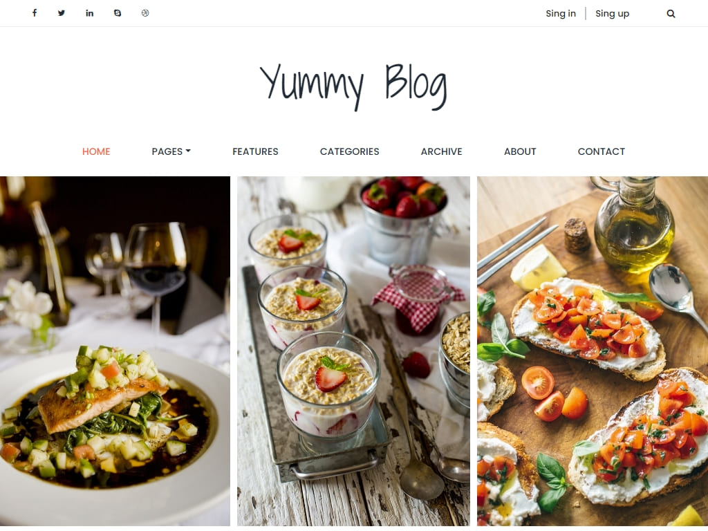 Бесплатный HTML5 шаблон сайта блога о еде, созданный с помощью Bootstrap 4. Адаптивный и многостраничный шаблон, наполнен современными, технически подкованными и динамичными функциями.