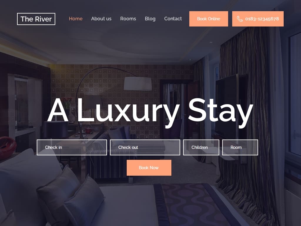 Один из красивых бесплатных HTML5 шаблонов для гостиничного курорта или гостиничного бизнеса. Это многостраничная адаптивная тема, созданная с использованием новейшей платформы Bootstrap 4.