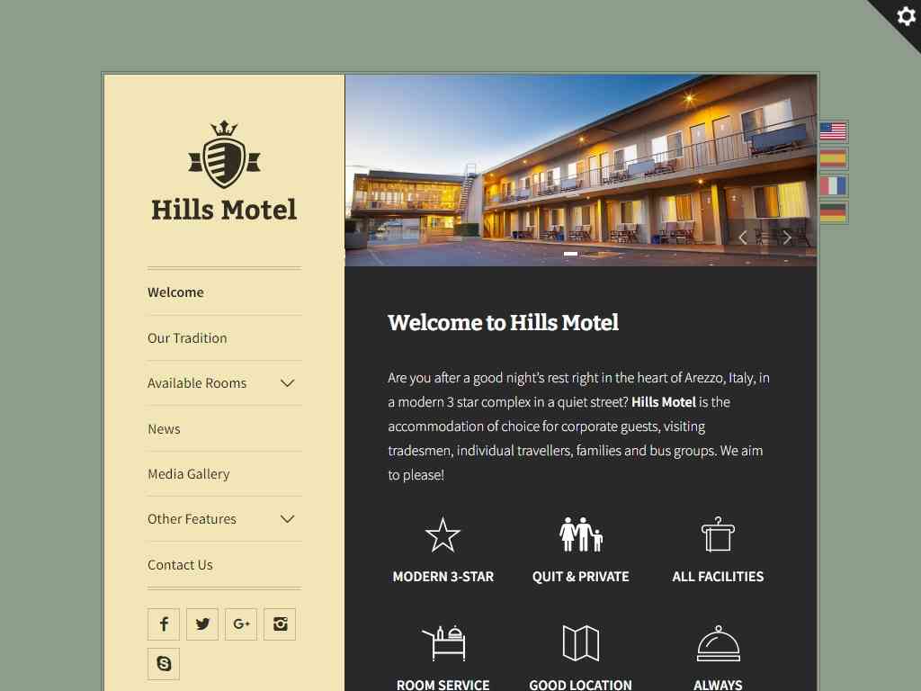 Уникальный шаблон HTML5, предназначенный для быстрой загрузки и идеально подходящий для отелей, мотелей и любого другого предприятия розничной торговли в интернете.