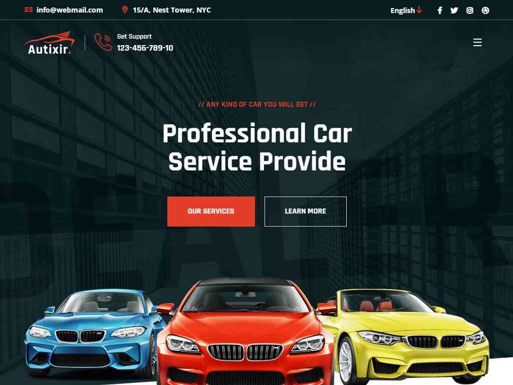 HTML шаблон службы автозапчастей и ремонта автомобилей теперь содержит более 16 домашних страниц, магазин автозапчастей и автосервис с RTL, набор необходимых страниц.