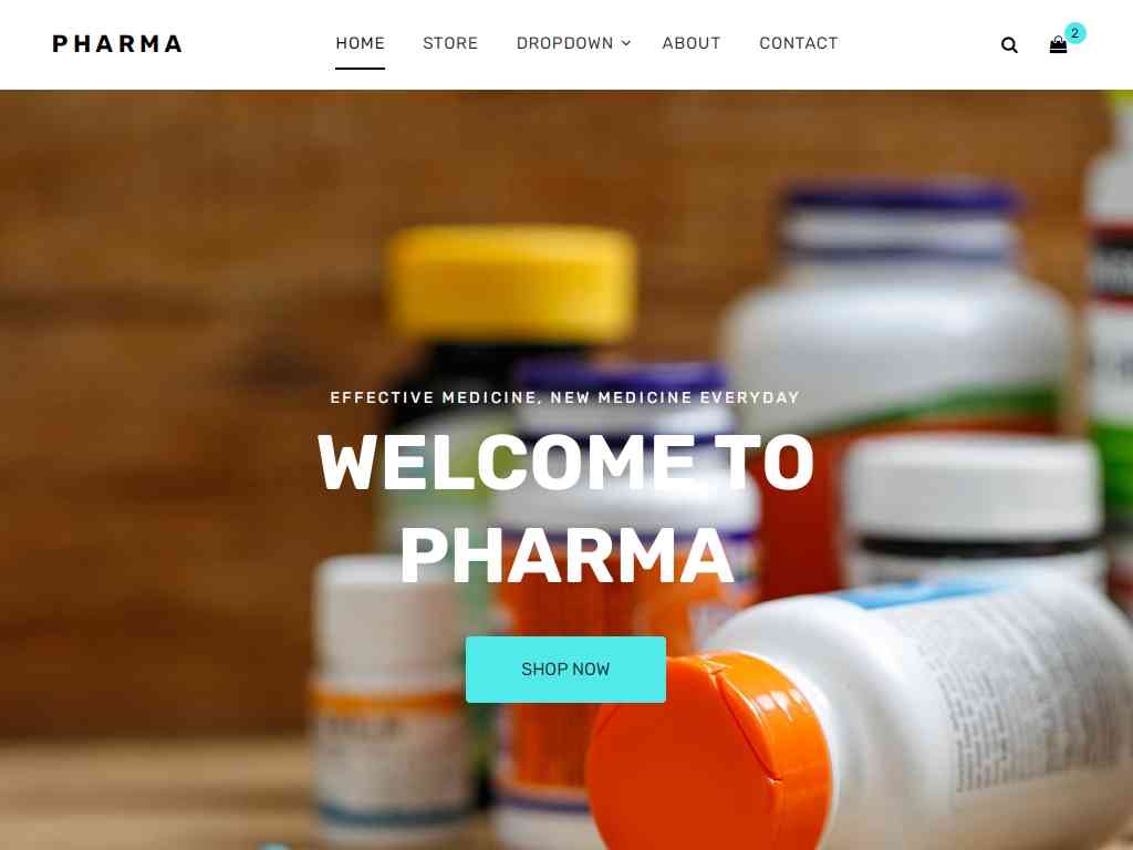 Бесплатный адаптивный шаблон сайта аптеки, выглядит идеально на любом устройстве, подходит для сайтов электронной коммерции лекарственных средств и других продуктов, связанных со здоровьем.